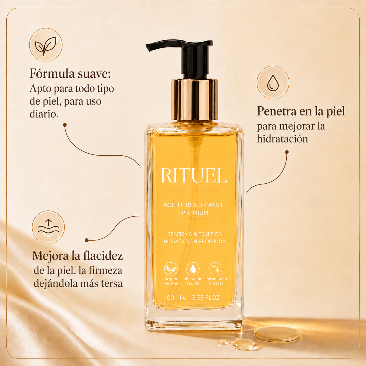 Aceite Corporal | Hidratación y Firmeza Sin Acabado Graso